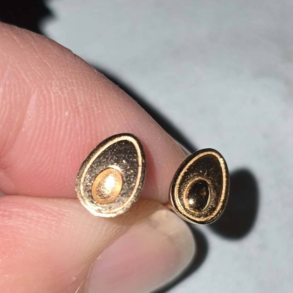 Avocado Gold Vermeil Earring Studs